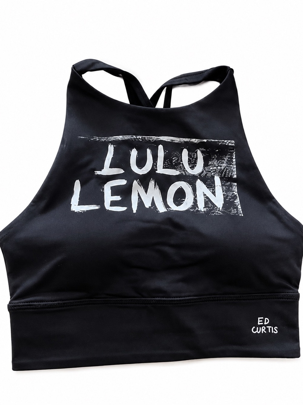 lululemon Energy Ed Curtis Black High-Neck Long Line Sports Bra NWT